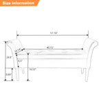 Banc coffre ottoman avec accoudoirs, capitonné et rembourré, idéal pour une chambre ou une entrée. Repose-pieds avec grand espace de rangement.