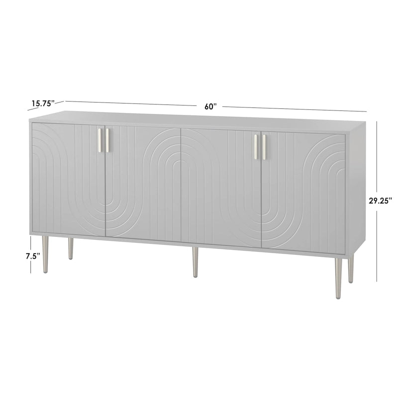 Buffet/buffet quatre portes Lifestorey Tabaria style Mid-Century