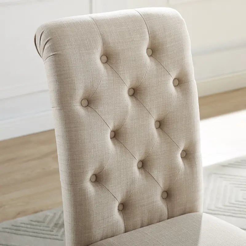 Ensemble de salle à manger 7 pièces Roundhill Furniture Leviton en bois foncé avec pieds tournés