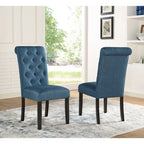 Ensemble de salle à manger 7 pièces Roundhill Furniture Leviton en bois foncé avec pieds tournés