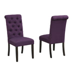 Ensemble de salle à manger 7 pièces Roundhill Furniture Leviton en bois foncé avec pieds tournés