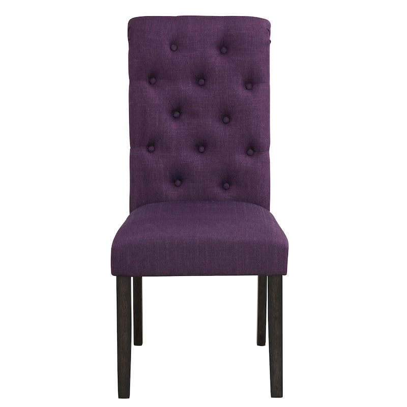 Ensemble de salle à manger 7 pièces Roundhill Furniture Leviton en bois foncé avec pieds tournés