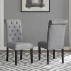 Ensemble de salle à manger 7 pièces Roundhill Furniture Leviton en bois foncé avec pieds tournés