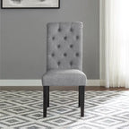 Ensemble de salle à manger 7 pièces Roundhill Furniture Leviton en bois foncé avec pieds tournés