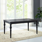 Ensemble de salle à manger 7 pièces Roundhill Furniture Leviton en bois foncé avec pieds tournés