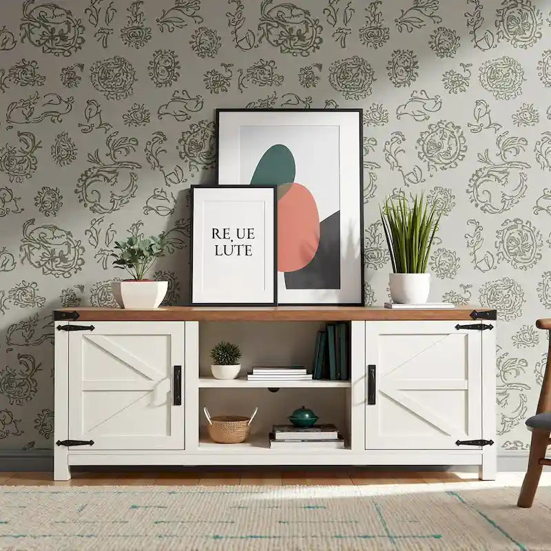 Meuble TV de style campagnard, console TV, centre multimédia