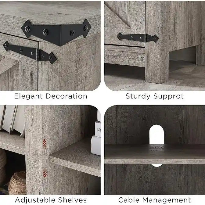 Meuble TV de style campagnard, console TV, centre multimédia