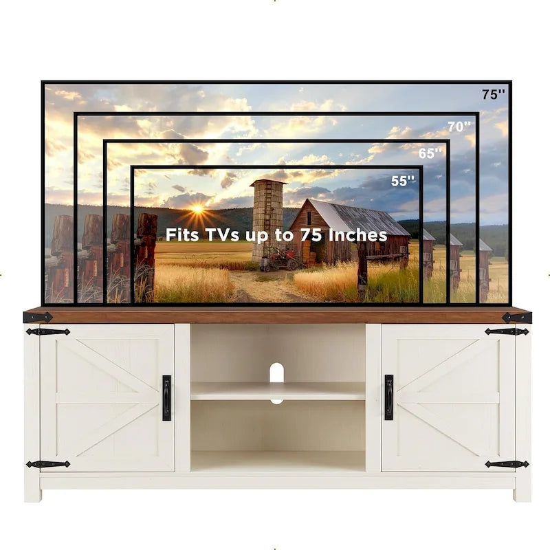 Meuble TV de style campagnard, console TV, centre multimédia
