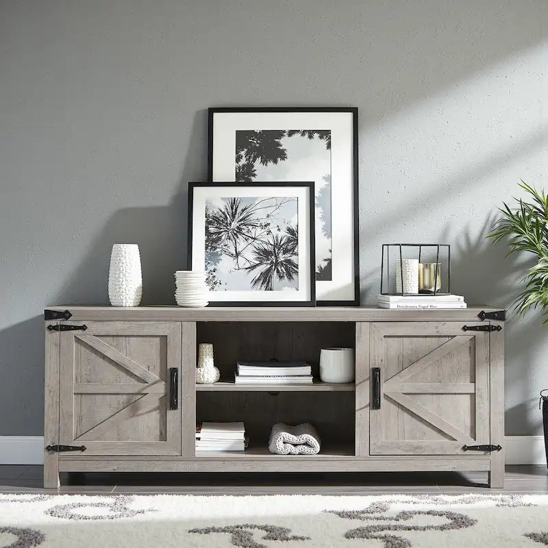 Meuble TV de style campagnard, console TV, centre multimédia