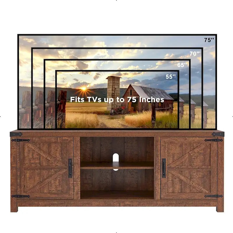 Meuble TV de style campagnard, console TV, centre multimédia
