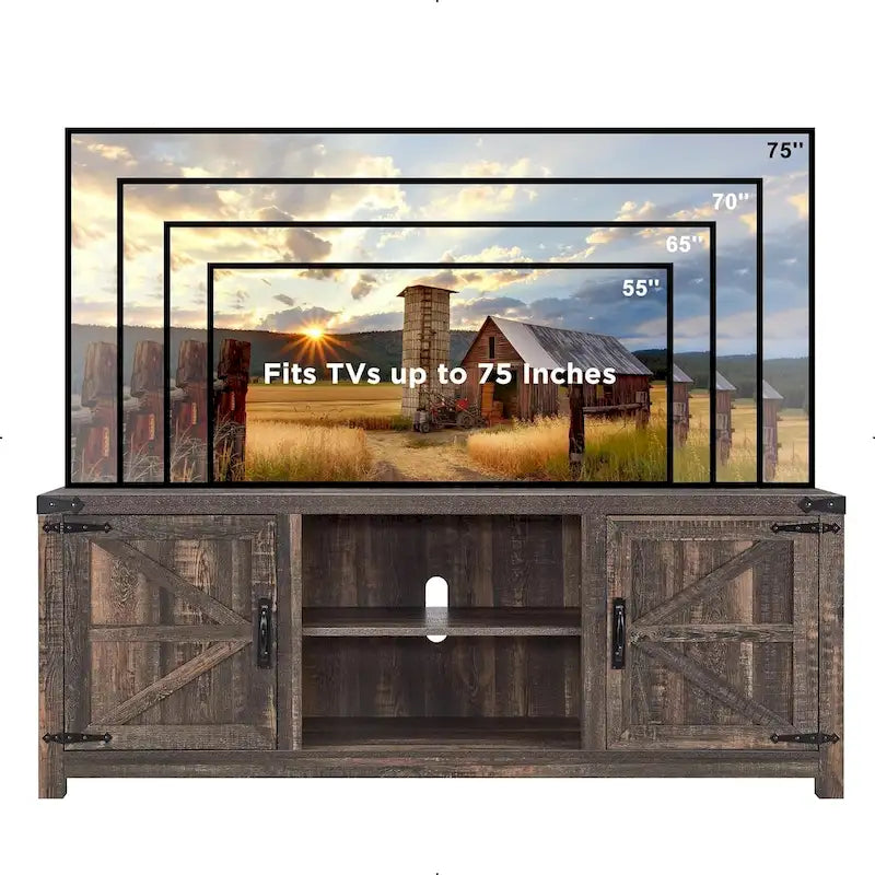 Meuble TV de style campagnard, console TV, centre multimédia