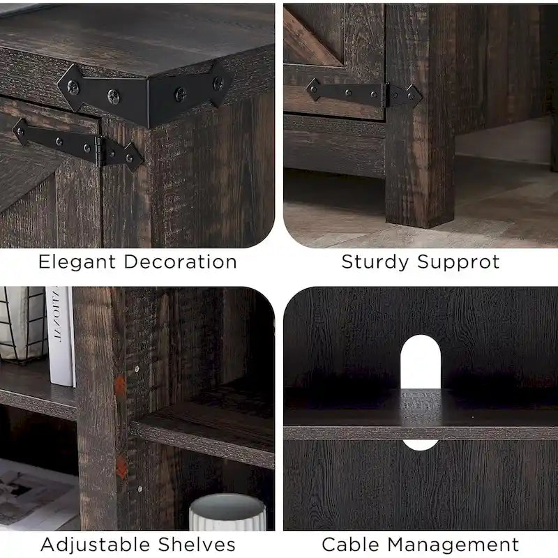 Meuble TV de style campagnard, console TV, centre multimédia