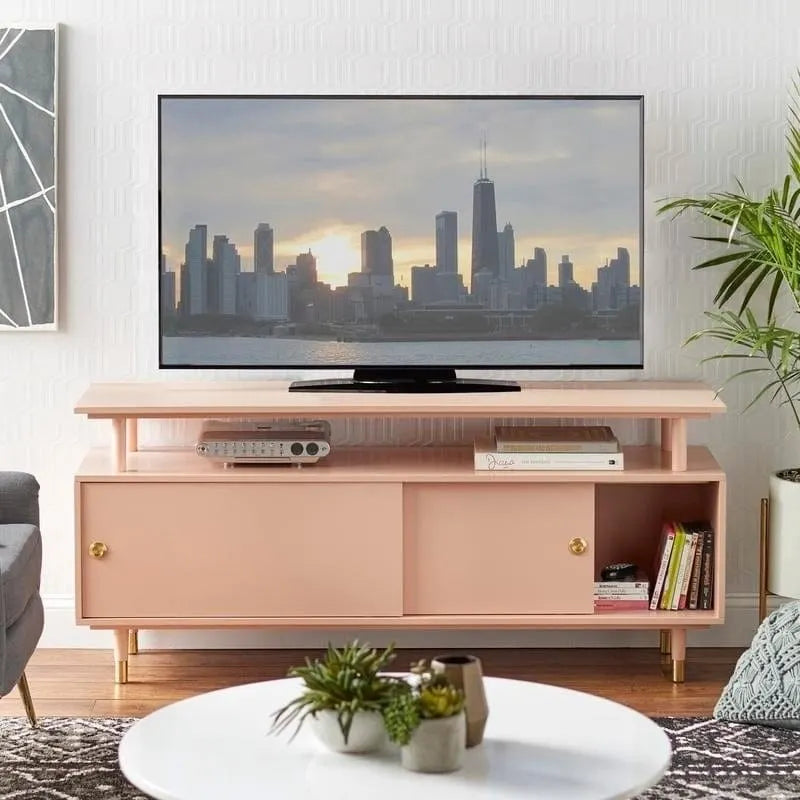 Meuble TV en bois Margo de style moderne du milieu du siècle de Simple Living