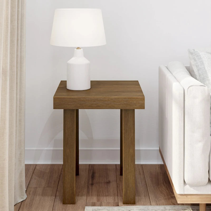 Table d'appoint carrée classique Plank and Beam - 20,25
