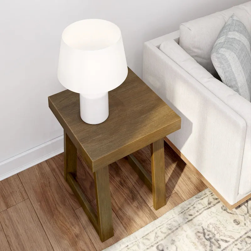 Table d'appoint carrée classique Plank and Beam - 20,25