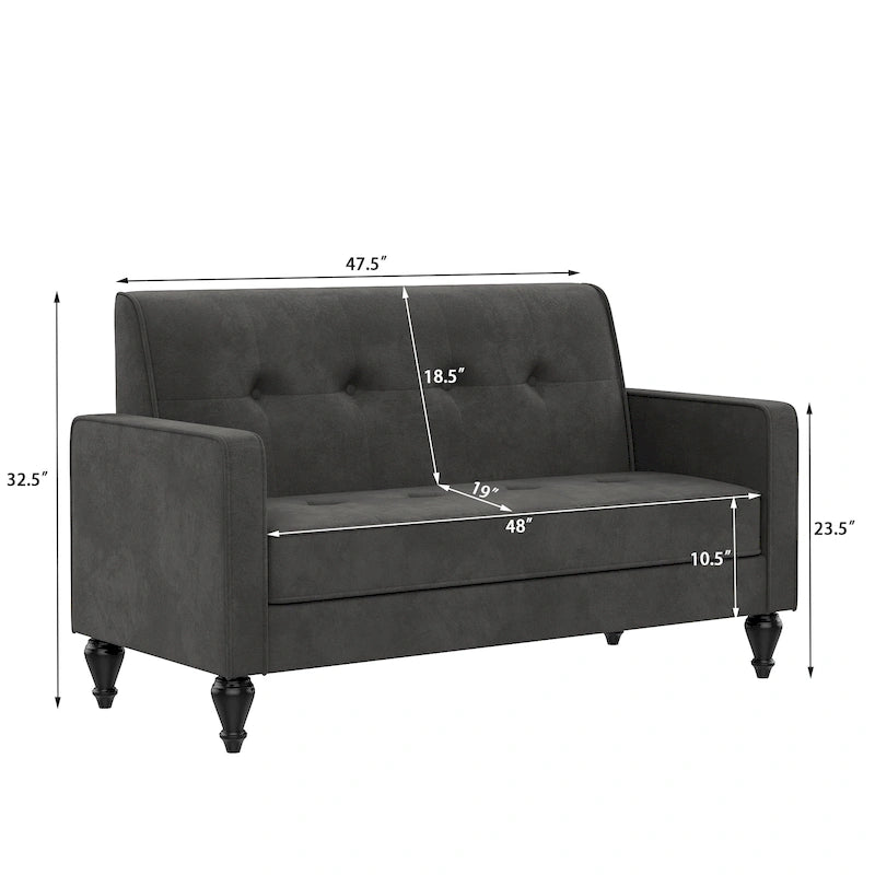 Canapé deux places, mini-canapé, petite banquette, banquette pour petits espaces de salon, canapé deux places rembourré avec