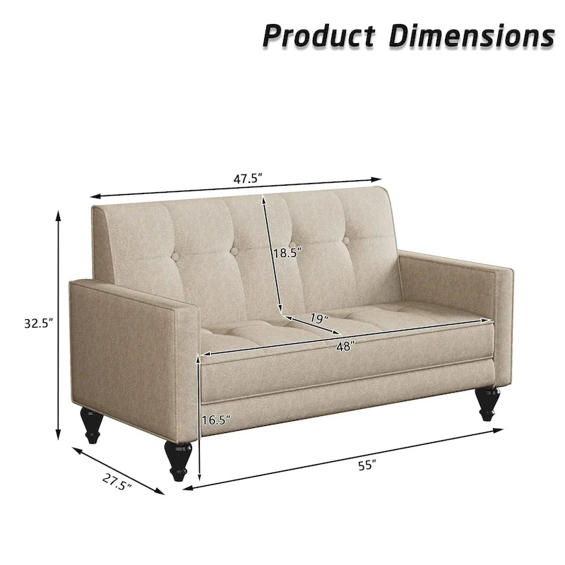 Canapé deux places, mini-canapé, petite banquette, banquette pour petits espaces de salon, canapé deux places rembourré avec