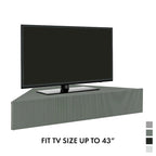 Meuble TV d'angle flottant DH BASIC Transitional 47 pouces à 3 étagères par Denhour