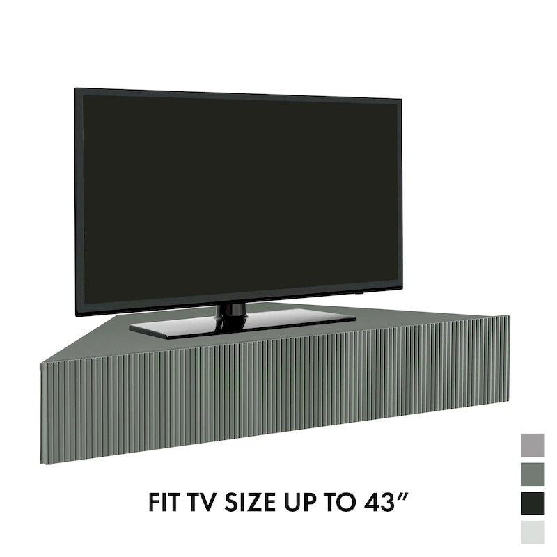 Meuble TV d'angle flottant DH BASIC Transitional 47 pouces à 3 étagères par Denhour