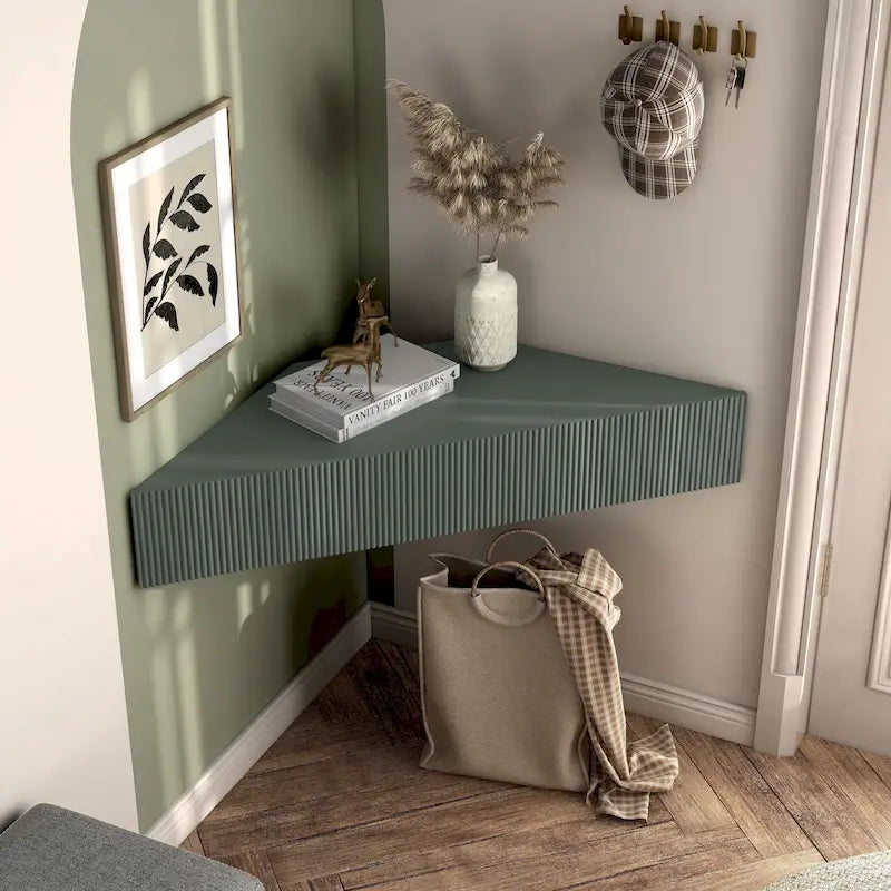 Meuble TV d'angle flottant DH BASIC Transitional 47 pouces à 3 étagères par Denhour