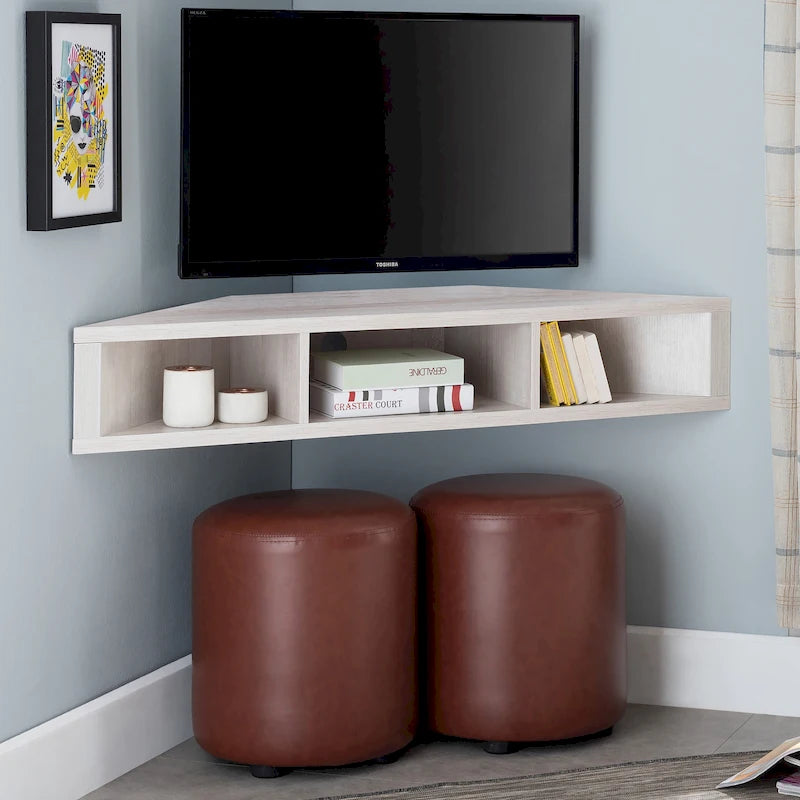 Meuble TV d'angle flottant DH BASIC Transitional 47 pouces à 3 étagères par Denhour