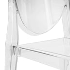 Chaise de salle à manger en acrylique moderne, transparente et empilable, sans assemblage