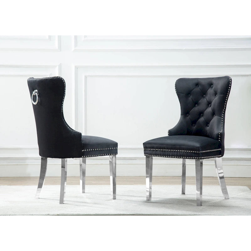 Ensemble de 2 chaises de salle à manger capitonnées de qualité supérieure
