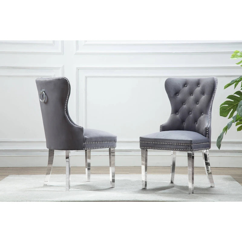 Ensemble de 2 chaises de salle à manger capitonnées de qualité supérieure