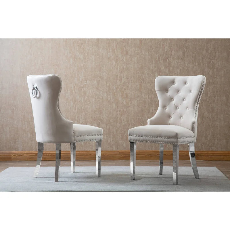 Ensemble de 2 chaises de salle à manger capitonnées de qualité supérieure