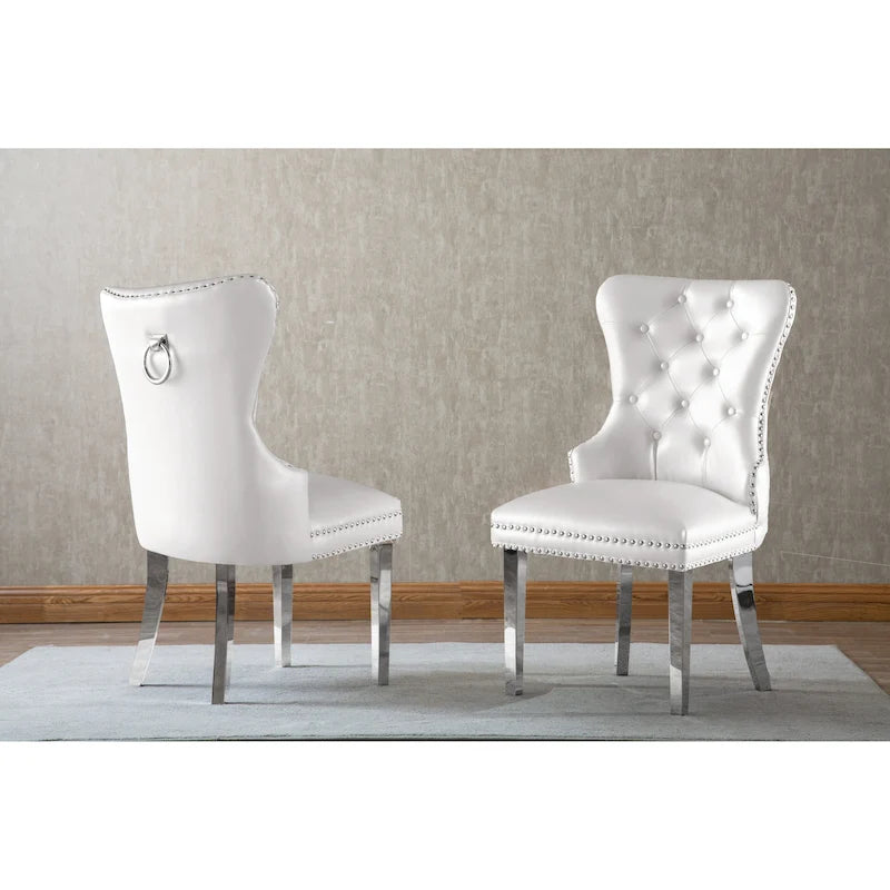 Ensemble de 2 chaises de salle à manger capitonnées de qualité supérieure