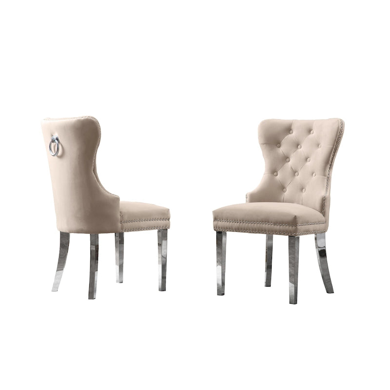 Ensemble de 2 chaises de salle à manger capitonnées de qualité supérieure
