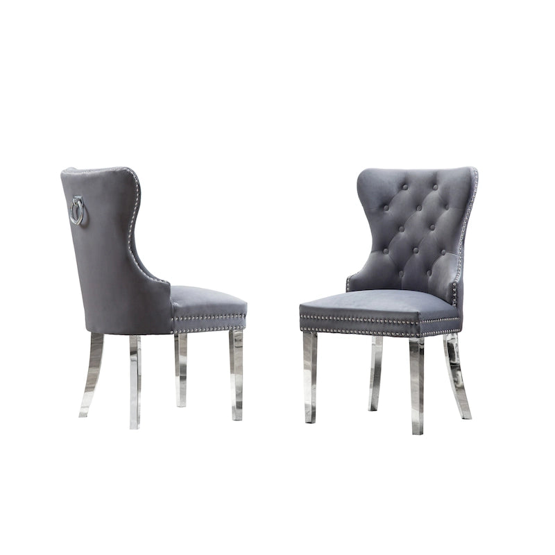 Ensemble de 2 chaises de salle à manger capitonnées de qualité supérieure