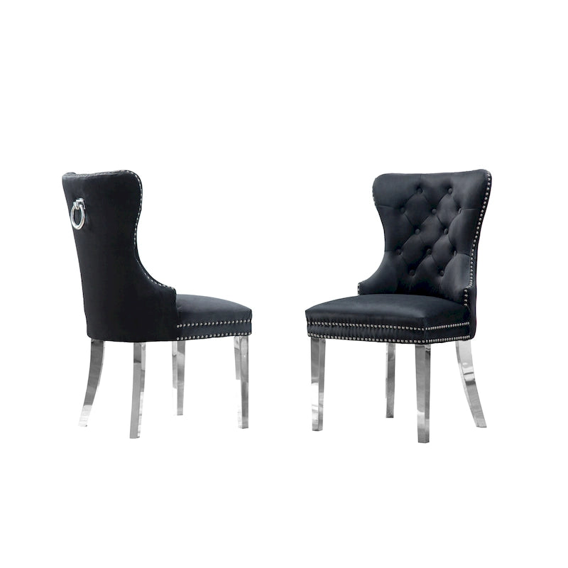 Ensemble de 2 chaises de salle à manger capitonnées de qualité supérieure