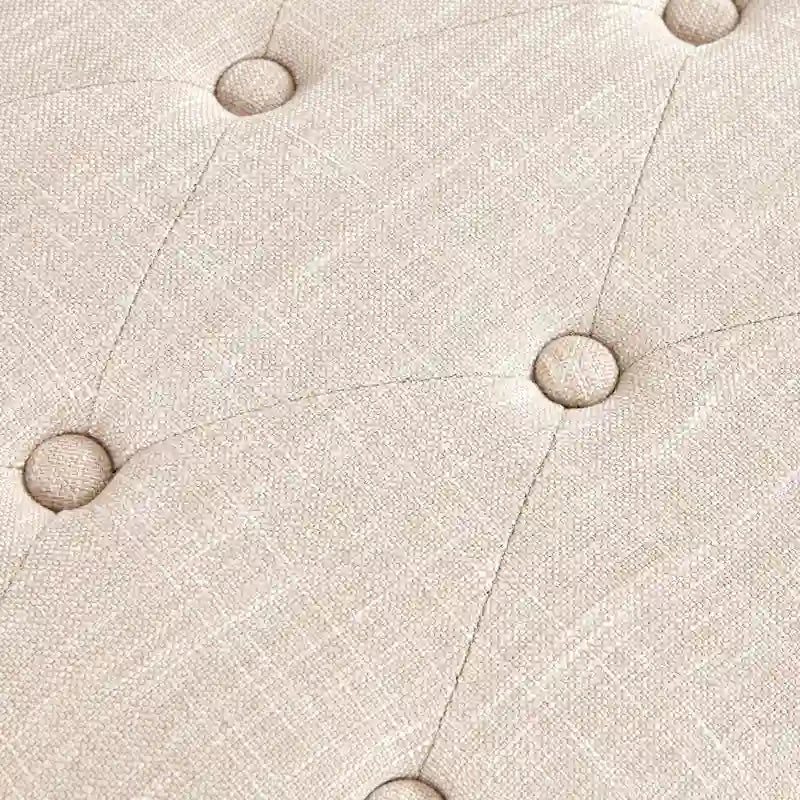 Banc à chaussures d'entrée avec rangement, revêtement en tissu et bois massif, 109 cm (43 pouces), banquette rembourrée pour salon et chambres