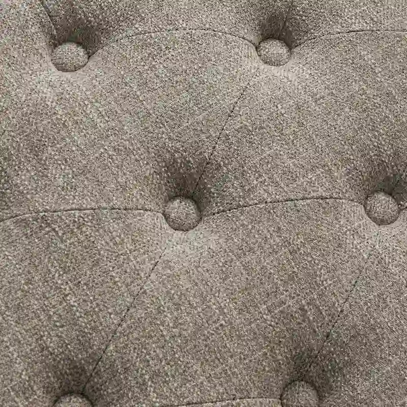 Banc à chaussures d'entrée avec rangement, revêtement en tissu et bois massif, 109 cm (43 pouces), banquette rembourrée pour salon et chambres