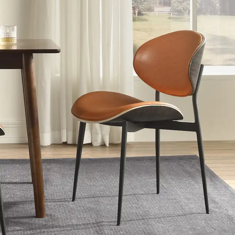 Chaises de salle à manger Art Leon style moderne du milieu du siècle (lot de 2)