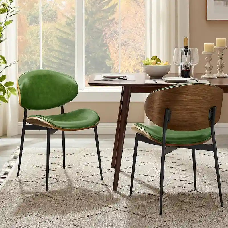 Chaises de salle à manger Art Leon style moderne du milieu du siècle (lot de 2)