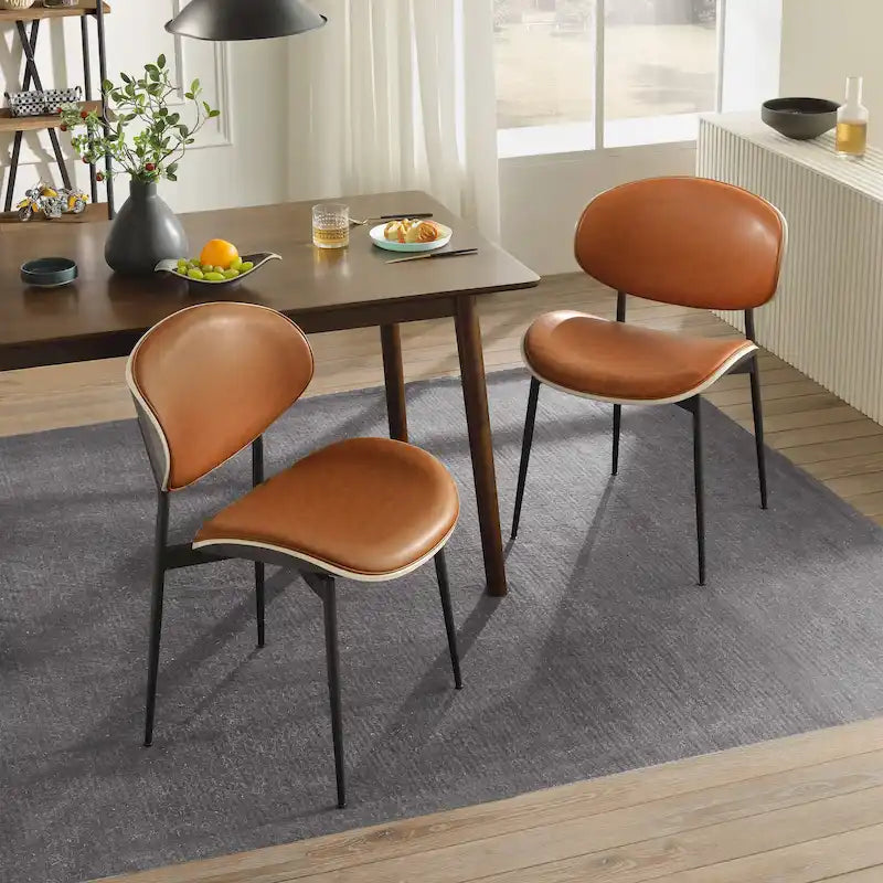 Chaises de salle à manger Art Leon style moderne du milieu du siècle (lot de 2)
