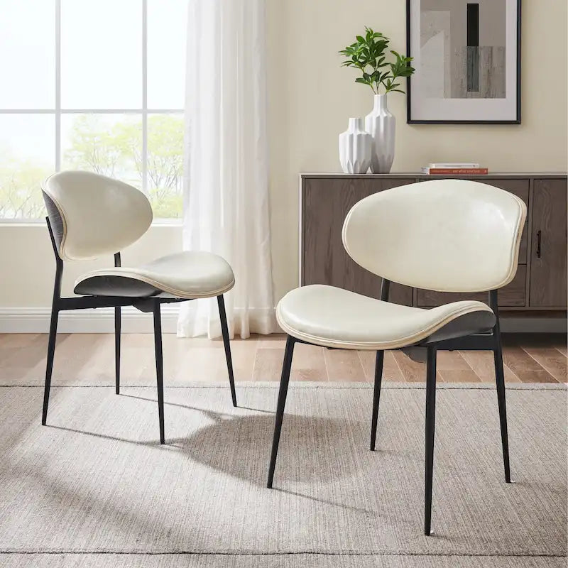 Chaises de salle à manger Art Leon style moderne du milieu du siècle (lot de 2)