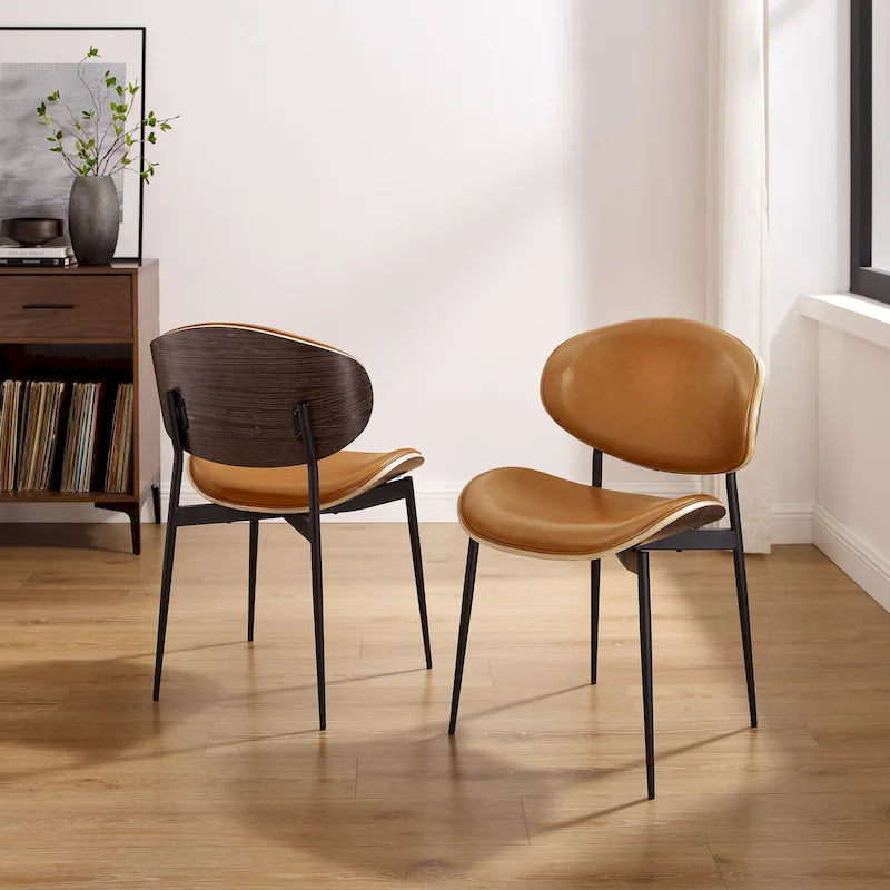 Chaises de salle à manger Art Leon style moderne du milieu du siècle (lot de 2)