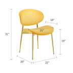 Chaises de salle à manger Art Leon style moderne du milieu du siècle (lot de 2)