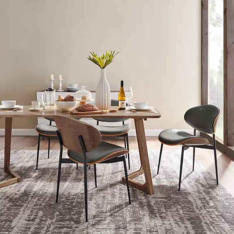 Chaises de salle à manger Art Leon style moderne du milieu du siècle (lot de 2)