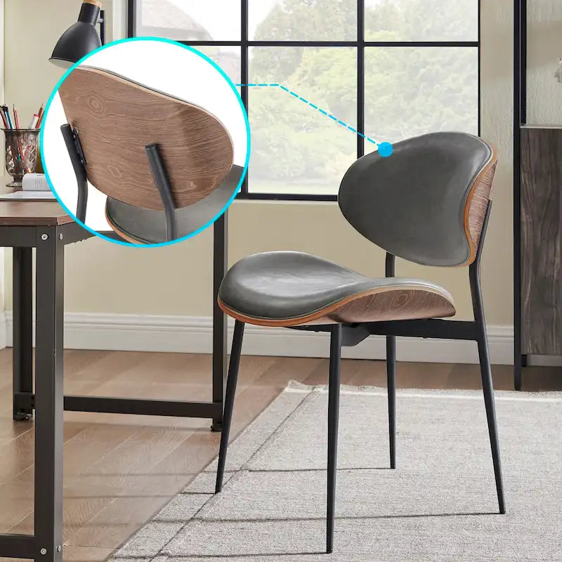 Chaises de salle à manger Art Leon style moderne du milieu du siècle (lot de 2)