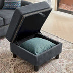 Canapé d'angle réversible 4 places en forme de L avec sacs de rangement latéraux (106,69 €)