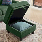 Canapé d'angle réversible 4 places en forme de L avec sacs de rangement latéraux (106,69 €)