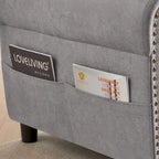 Canapé d'angle réversible 4 places en forme de L avec sacs de rangement latéraux (106,69 €)