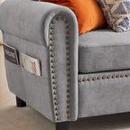 Canapé d'angle réversible 4 places en forme de L avec sacs de rangement latéraux (106,69 €)