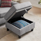 Canapé d'angle réversible 4 places en forme de L avec sacs de rangement latéraux (106,69 €)