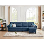 Canapé d'angle réversible 4 places en forme de L avec sacs de rangement latéraux (106,69 €)