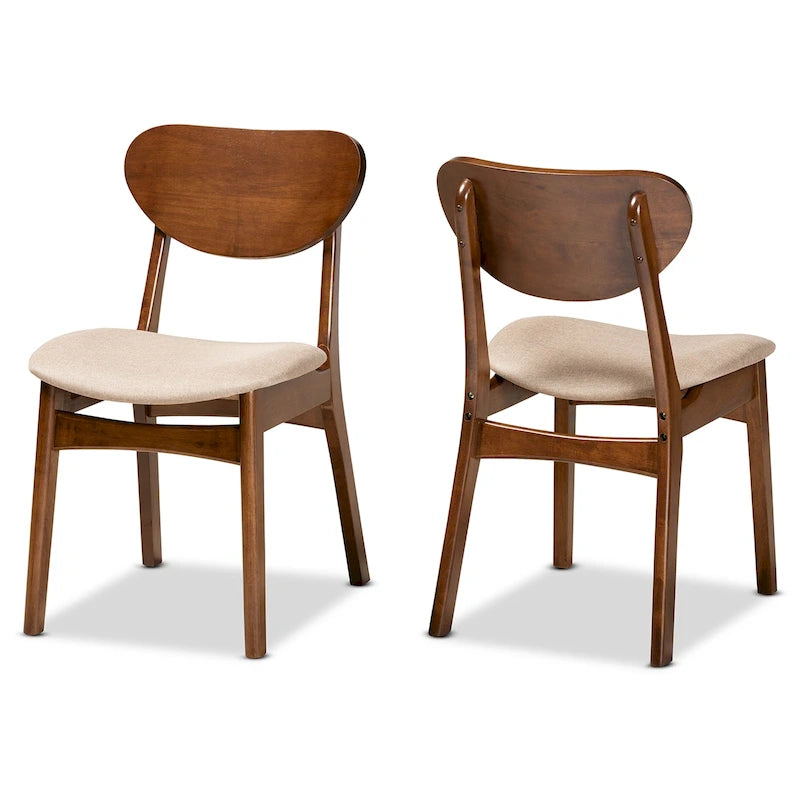 Ensemble de chaises de salle à manger Katya style moderne du milieu du siècle (2 pièces)
